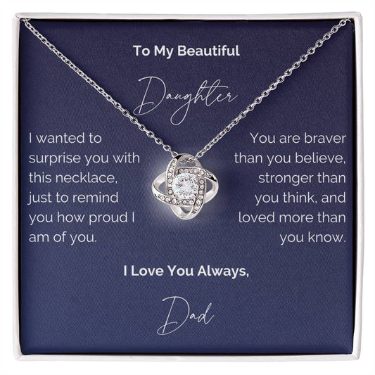 To My Daughter Necklace